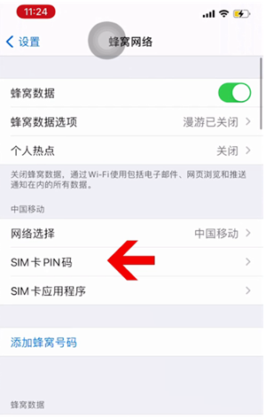 苏仙苹果14维修网分享如何给iPhone14的SIM卡设置密码 